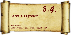 Biss Gilgames névjegykártya